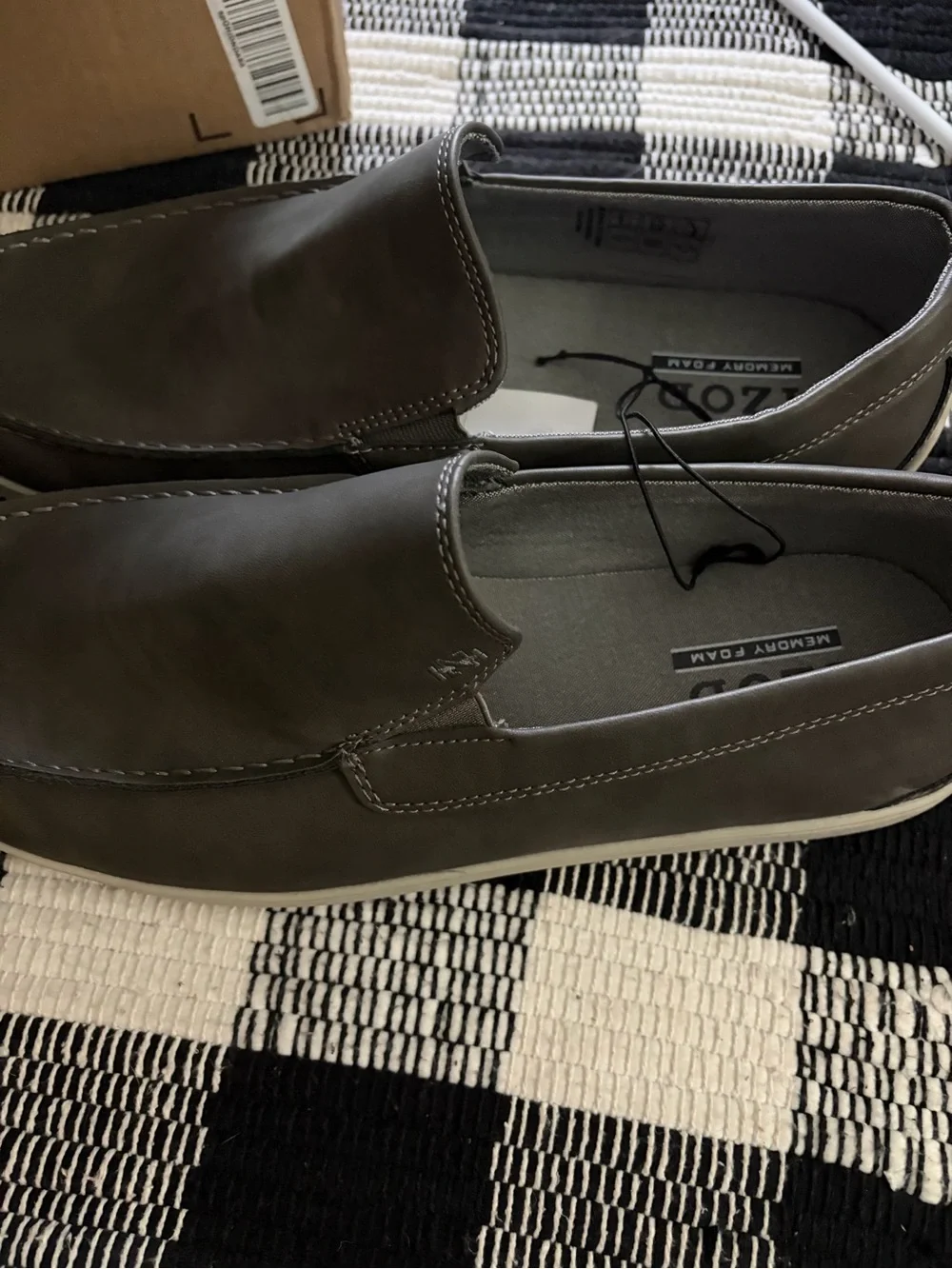 Izod Men’s Gray Slip-On Memory Foam Loafers